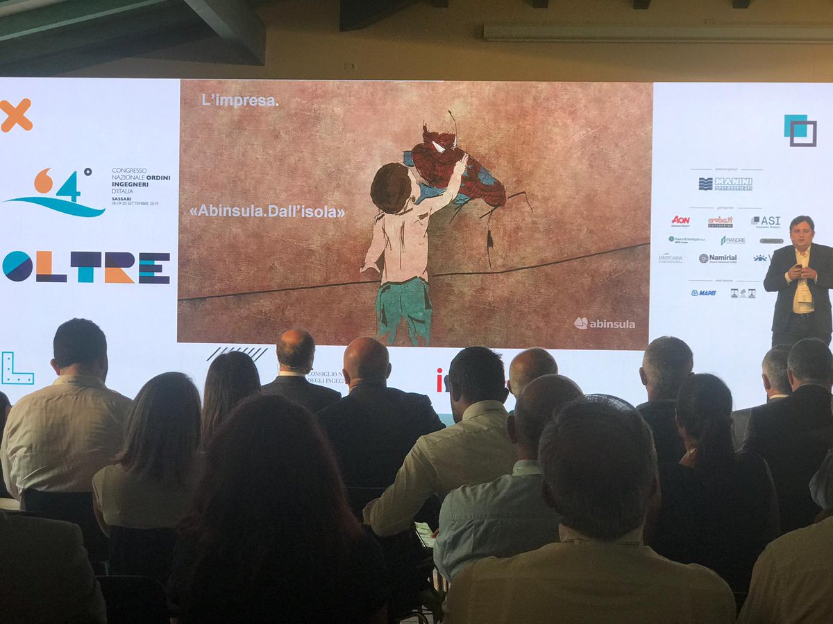 Spazio anche alle startup e alle realtà della Sardegna. Pierluigi Pinna, #Abinsula, porta l’esperienza della sua azienda. 330 persone e 10 milioni di valore di produzione per realizzare software per l’automotive e agricoltura di precisione.  
#congressocni #oltre