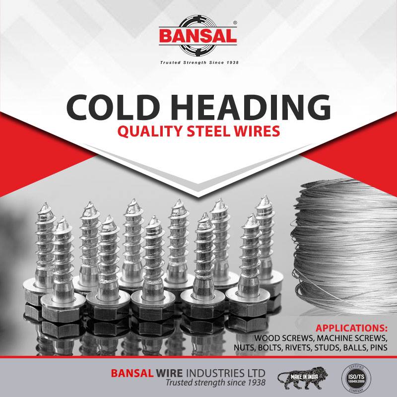 BansalWire's tweet photo. #BansalGroup :- Stainless Steel Cold Heading Wires ensures high formability and cold extrusion properties. These wires are free from surface imperfections like seams, cracks

#Coldheading #Steel #Wire #StainlessSteel #CorrosionResistance https://t.co/TtgnZnNFjN