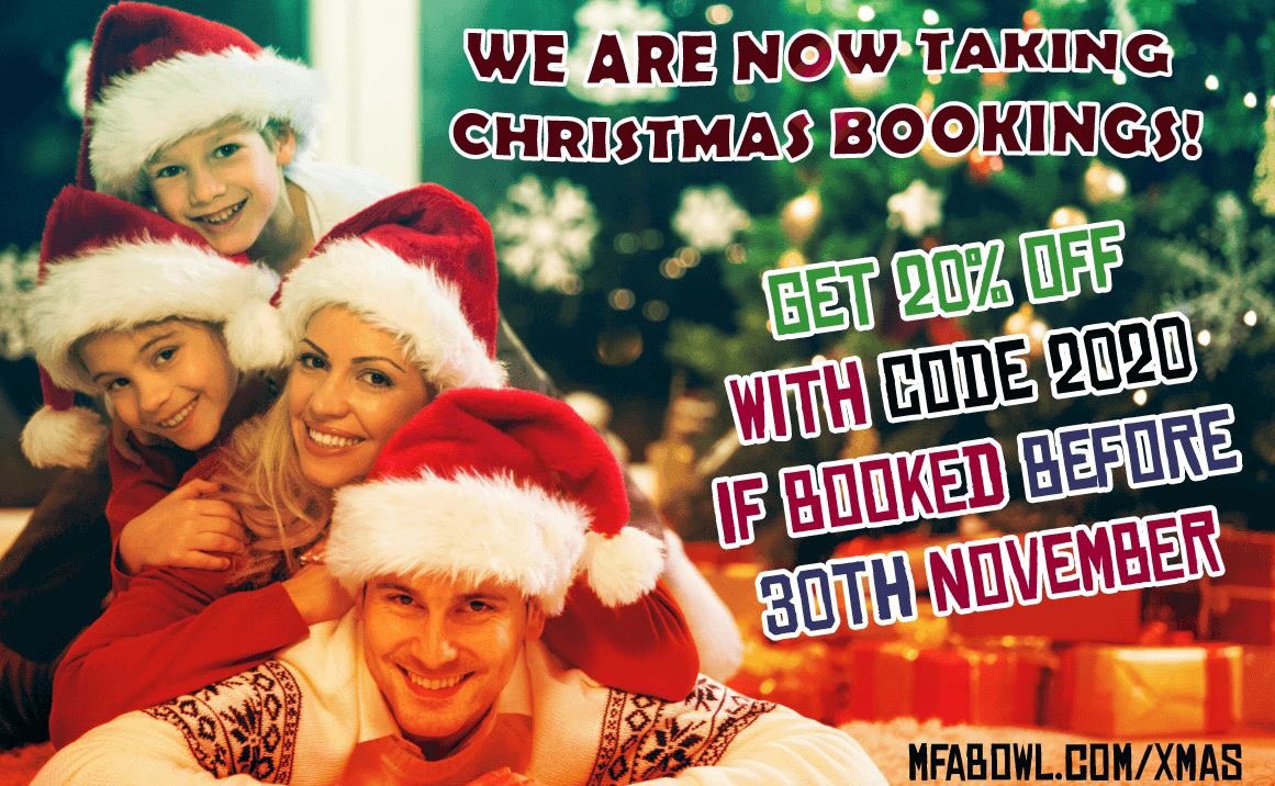 All of our Christmas deals are now live 🎅🏼🎄🎳🎁 #mfabowl #santa