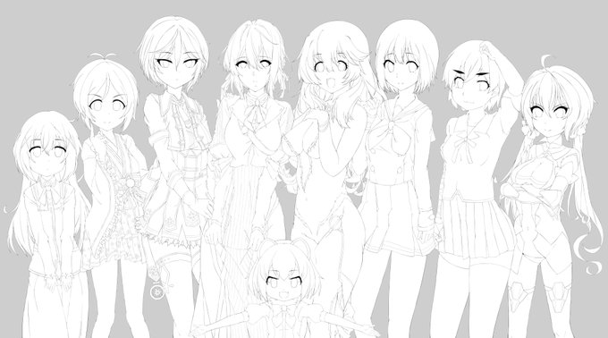 途中まで塗ってたけど力尽きたので線だけ載せときます゜(:3 」∠)
#イラスト 