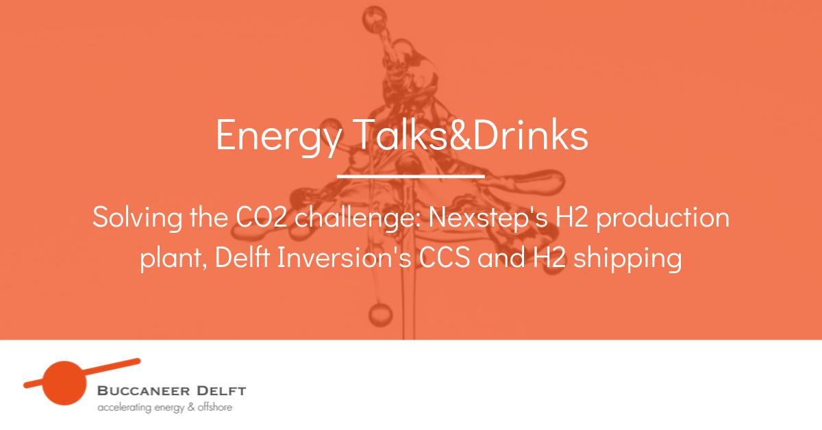Solving the CO2 challenges: first Dutch offshore hydrogen plant, Delft Inversion’s CCS and future shipping of the hydrogen. Energy Talks&amp;Drinks of October 3rd 17:30h. To join sign up here: bit.ly/2k3iunj