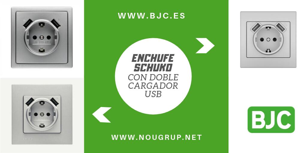 Novedad📣: <a href="/BJC_org/">BJC</a>  nos presenta una nueva base de enchufe schuko con doble cargador USB. 👏👏👏

👉nougrup-aie.com/bjc-presenta-u…

#bjc #enchufe #schuko #doble #cargador #usb #simple #eficiente #tablet #movil #nougrup