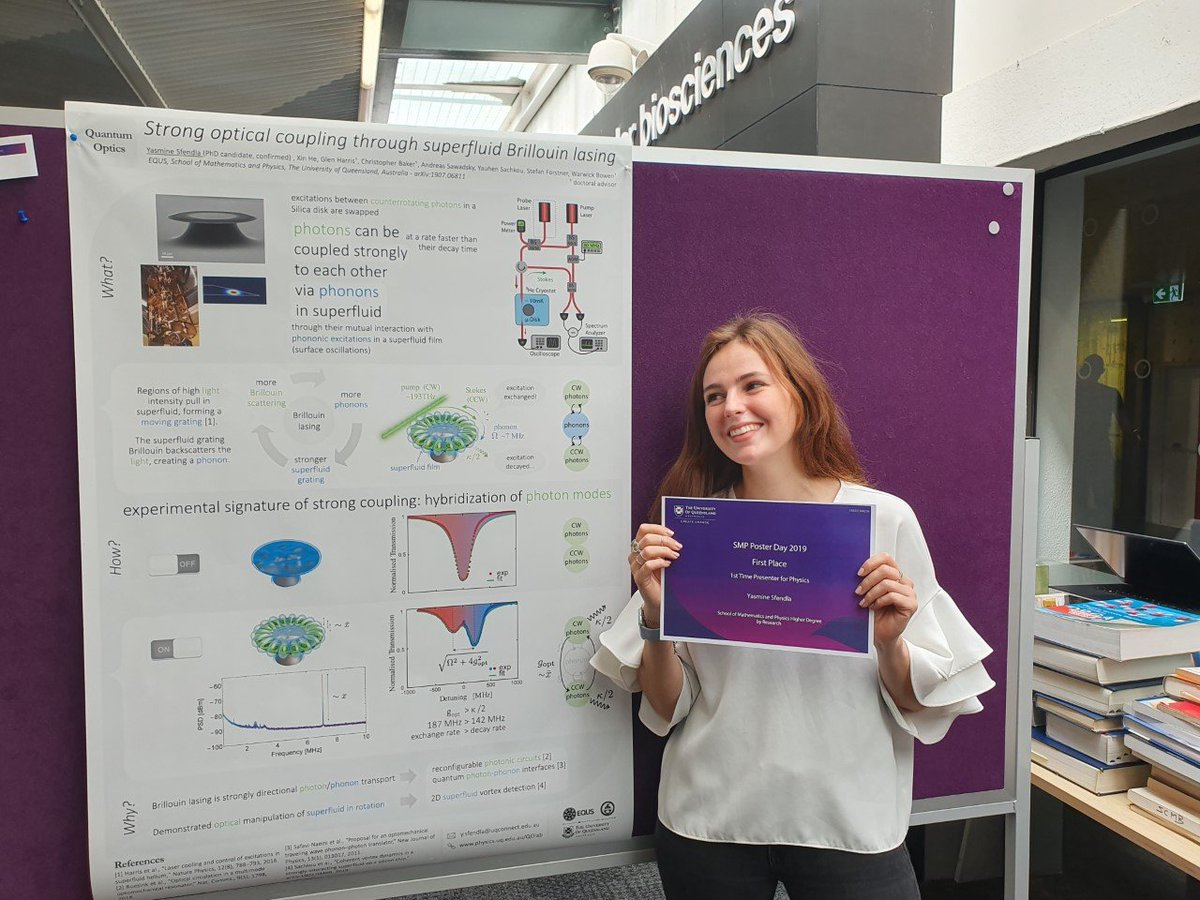 QOLab (@quantumopticslb) on Twitter photo Congratulations to Yasmine Sfendla for getting first place at <a href="/UQ_SMP/">SMP@UQ</a> 's 2019 Poster day ! 🥂 Congratulations to Yasmine Sfendla for getting first place at <a href="/UQ_SMP/">SMP@UQ</a> 's 2019 Poster day ! 🥂