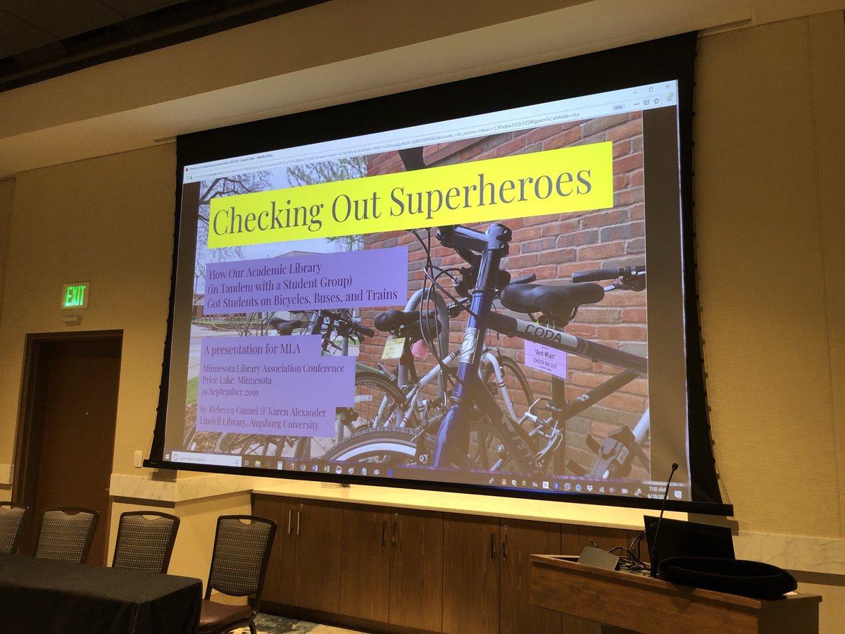 MetroRebecca's tweet photo. BTW, our “Checking Out Superheroes” has some stiff #mnlib19 competition at 10:30 am, including the “nonfiction book blast.” Hope at least a few of you resist those other great people and come to room
Anoka 2 instead! https://t.co/5vnzxW7rl4