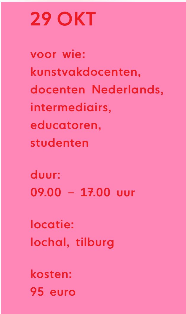 Graag brengen wij de inspiratiedag Voortgezet onderwijs 2019 van @Kunstloc onder de aandacht waar wij, samen met <a href="/dekennismakerij/">de Kennismakerij</a> <a href="/lochal013/">LocHal</a> de workshop De kunst van het makersonderwijs van <a href="/JorgDuitsman/">Jorg Duitsman</a> mogelijk maken. Info/aanmelden via deze link 👉🏼 kunstlocbrabant.nl/inspiratiedag-…