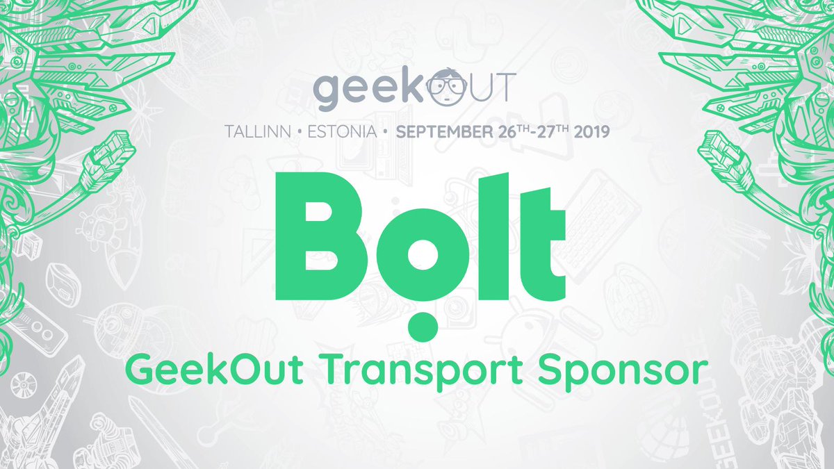 📣 We couldn't be more thankful to <a href="/boltapp/">Bolt</a> for sponsoring us this greatly and stepping up as GeekOut 2019 official Transportation Sponsor this year! 🚕 ➡️ bolt.eu/en/