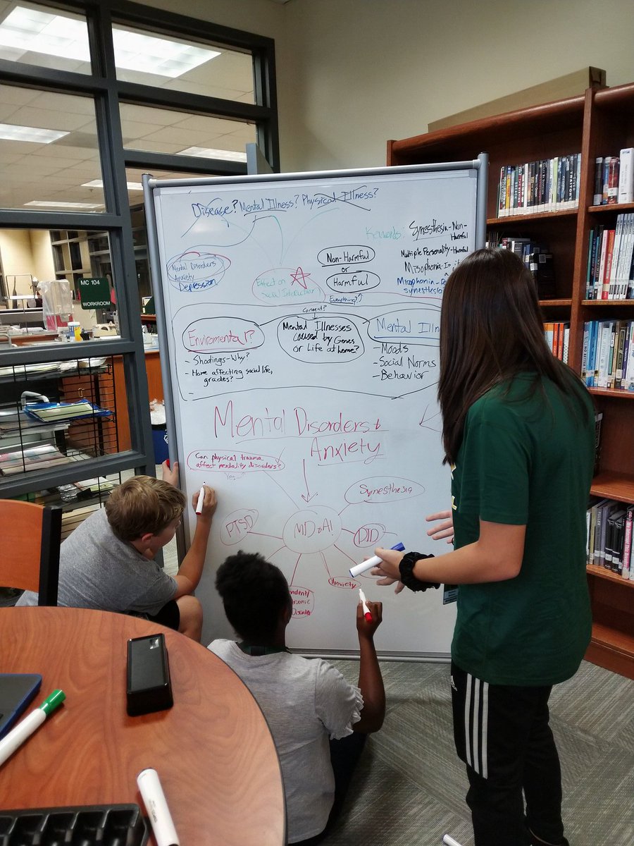 MrsZ_Bio's tweet photo. Ideate Create - putting brains together to spark innovation. Love these kids, hard at work in our library creation space! @SV_Viking @JTemoney . Thank you SV Ed Foundation for your support. Thank you @BraryBird! https://t.co/vRS5a9qU68