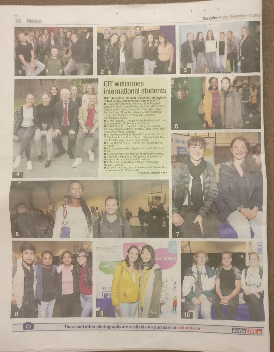 Article @echolivecork 
@CIT welcomes international students 
@pure_cork @CIT_Intl #StudyAborad #NonEU #ErasmusPlus 🌍🌍🌍