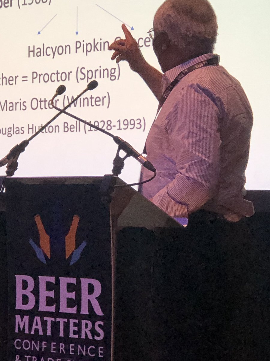 Welcome to <a href="/SirGeoffPalmer/">Sir Geoff Palmer</a> here to talk about cereals opens with “Observation combined with reasoning has vital importance in brewing technology today” #beermatters19