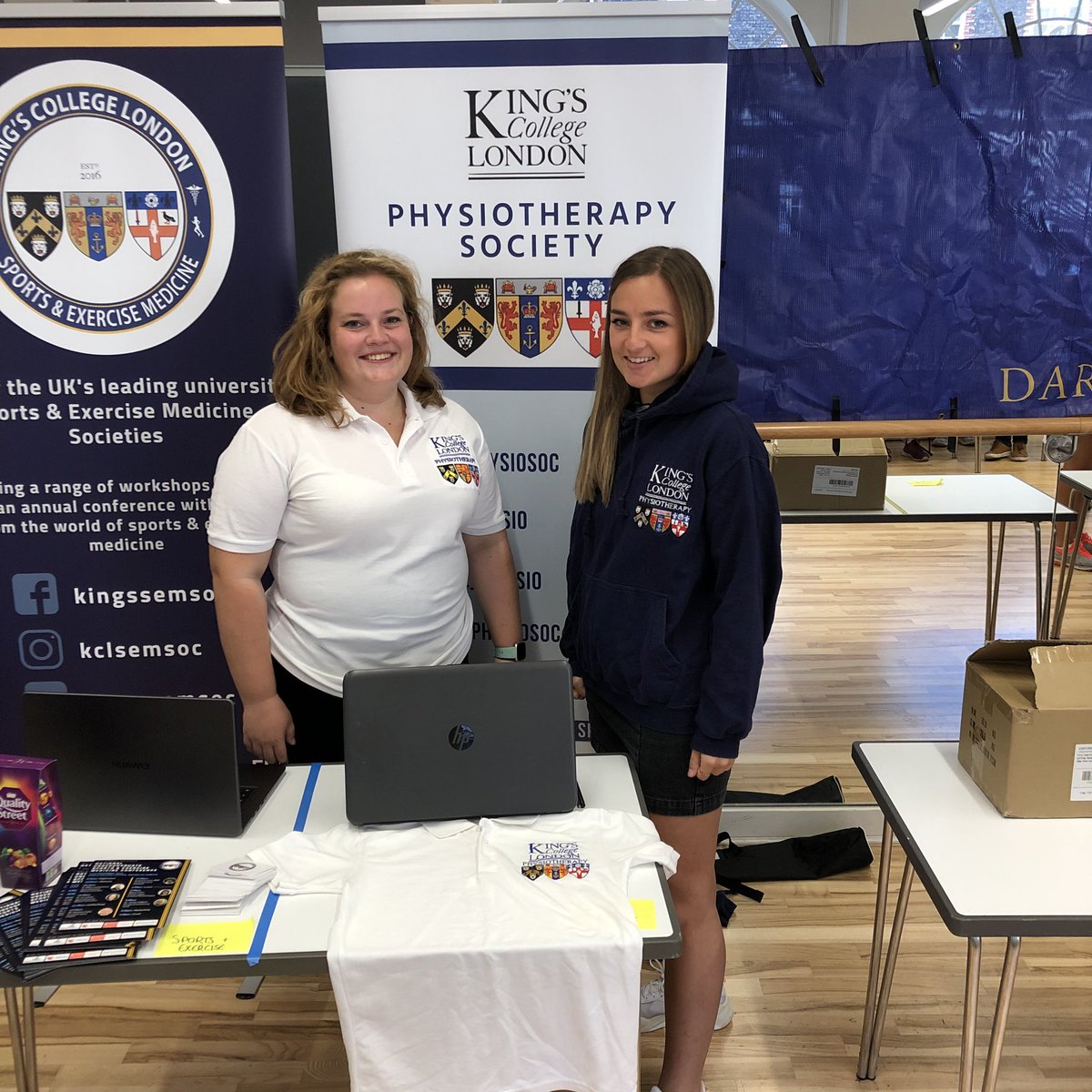 We’re all set up in Guy’s West Wing for Freshers Fair! Come in entrance B and you’ll see us ready to answer any questions you have!