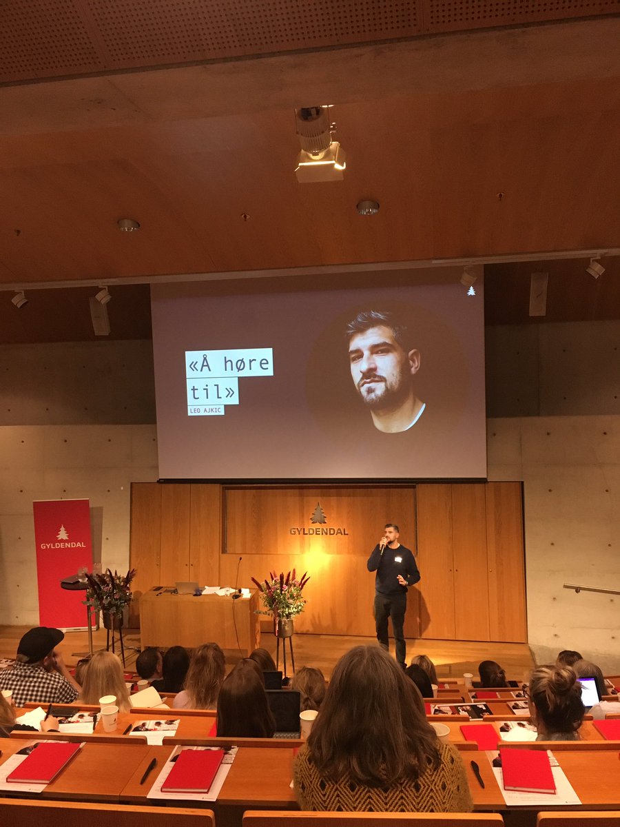 Sterk åpning av årets Gyldendal Symposium med <a href="/leoajkic/">Leo Ajkic</a> #gyldendal