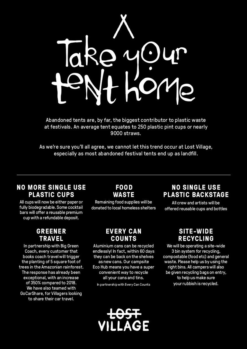 lostvillagefest's tweet photo. We partnered with @EveryCanCounts this year to increase our recycling intake and reduce our carbon footprint. See more of our sustainability initiatives below 🖤 https://t.co/nsBq4XoSjH