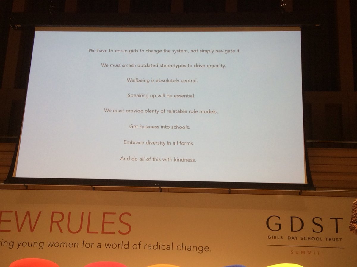 InspFemales's tweet photo. Inspiring address by Chelsea Summit supporter @Cilla_Snowball Here is a summary of her key messages, all of which we embrace @NorwichHigh #GDSTSummit https://t.co/KkUWH9Iajy