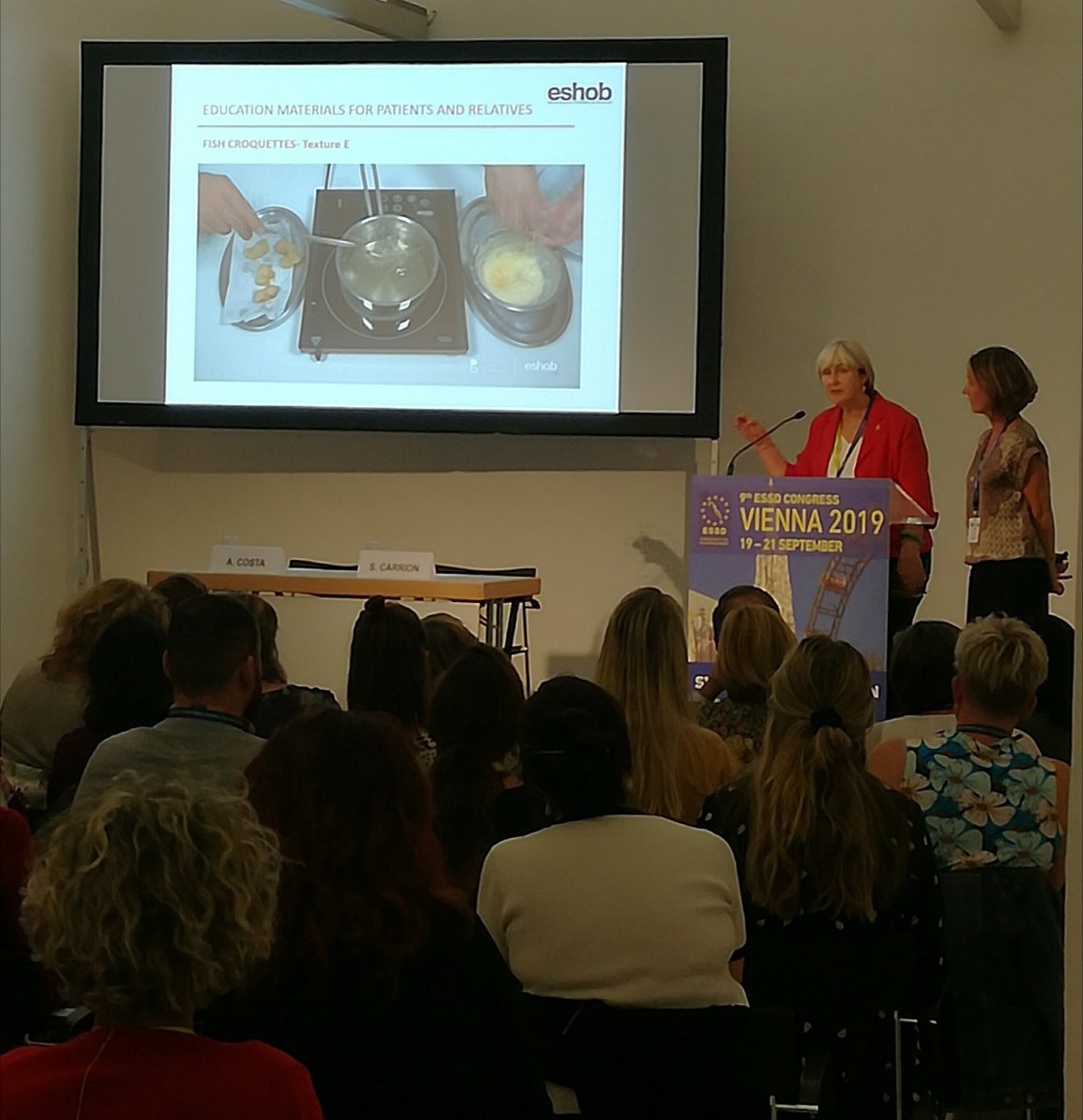 CamillaCattane3's tweet photo. Great presentation of the amazing #furega project to provider range of texture adapted and natural recipes to improve QoL in dysphagic patients, avaiable at  https://t.co/ExFYDwtHrx 
#ESSD2019 https://t.co/HmgBGtA8NY