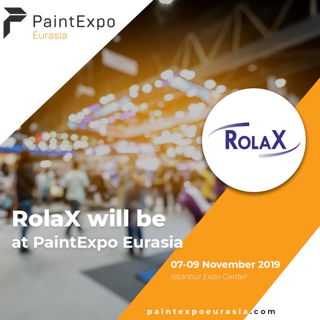 We are proud to announce that Rolax has become a part of PaintExpo Eurasia 2019!

PaintExpo Eurasia 2019 is an excellent opportunity for vendors in your industry to showcase their latest offers and maximize their export profits in response to demands of the ever-growing sectors.