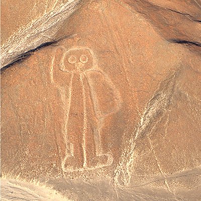 Even more interesting is looking at Peru on that crust thickness map, it being second only to the Himalayas, it's not surprising that we find the Nazca lines thereSeemingly ancient runways or landmarks only visible from the sky