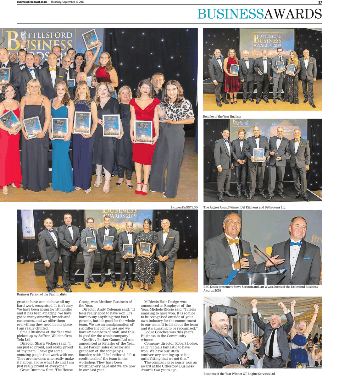 Congratulations to our 2019 Winners and Finalists featured in today's @swreporter24 and <a href="/dunmowbroadcast/">Dunmow Broadcast</a>

View the full list of winners and finalists here ➡️
uttlesfordbusinessawards.co.uk/2019-winners-a…

#UBA2019 #BusinessExcellence