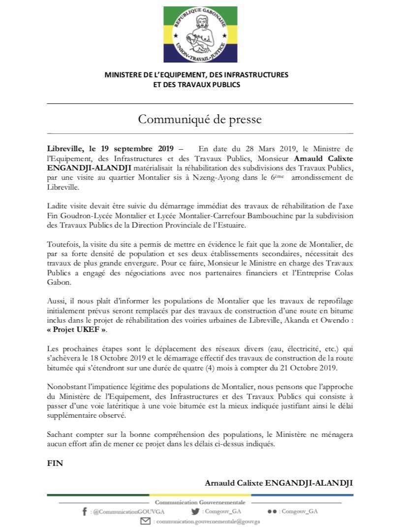 [ COMMUNIQUE ] 

📍Axe Fin Goudron-Lycée Montalier 
📍Lycée Montalier - Carrefour Bambouchine 

#NousSommesTousConcernés
🚧🚜