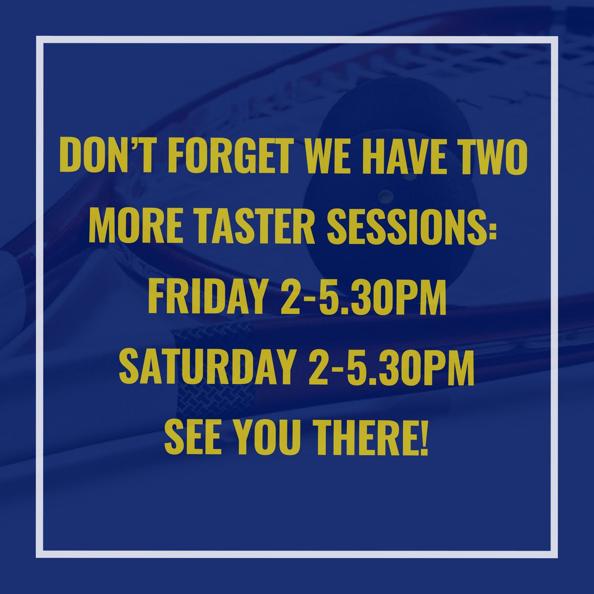 BrunelSquash's tweet photo. You don’t have to come to every session but if you haven’t already been we’d love to see you there! #squash #teambrunel #bruneluniversitylondon @TeamBrunel @brunelstudents @BrunelSport @Bruneluni https://t.co/5HBGyrsqSF