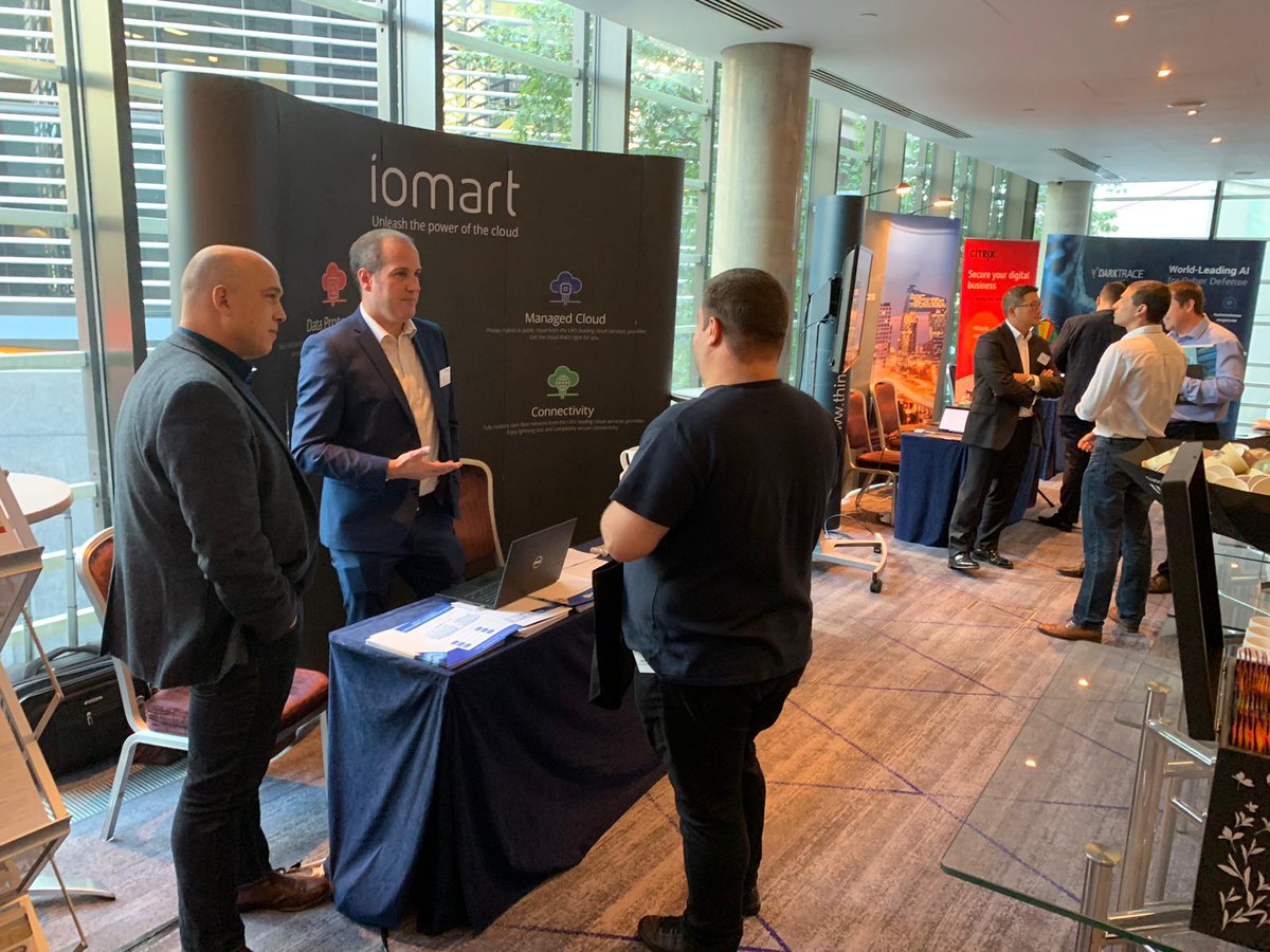 iomart's tweet photo. If you're at Cloud & Infrastructure Live, don't miss our presentation "Solving Mass Data Fragmentation" at 11.50am. John's been rehearsing his lines on our stand all morning!
#CloudLive2019 https://t.co/GQhG11VDQS