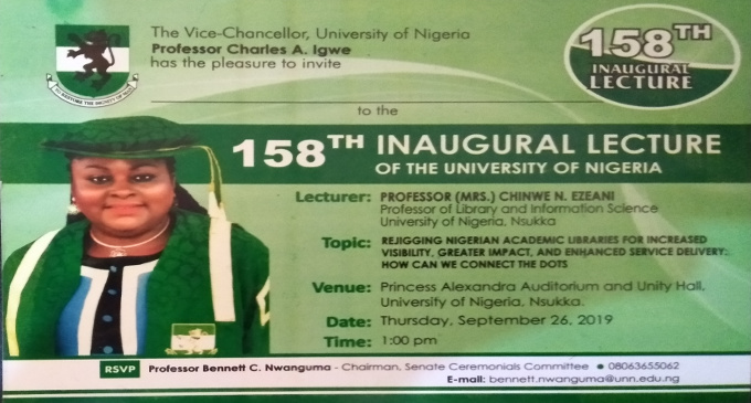 unn_tweets's tweet photo. UNN 158th Inaugural Lecture Invitation
https://t.co/moORP1ZYWu https://t.co/K1zBueFRRC