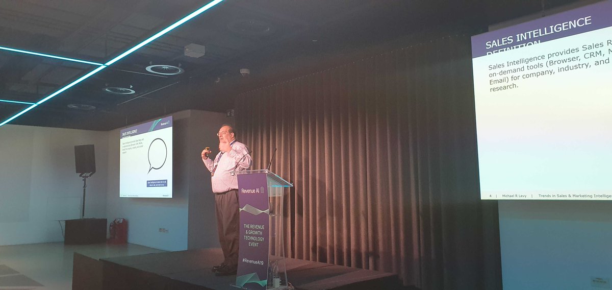 Cognism's tweet photo. We're back from a break to hear from guest keynote Michael Levy, Principal at GZ Consulting as he explores the top emerging trends in sales & marketing technology.
Follow on our live blog to learn more!
https://t.co/iPULnV7HUD
#revenueAI19 #funnelitics #GZConsulting https://t.co/1YCDplAe0c