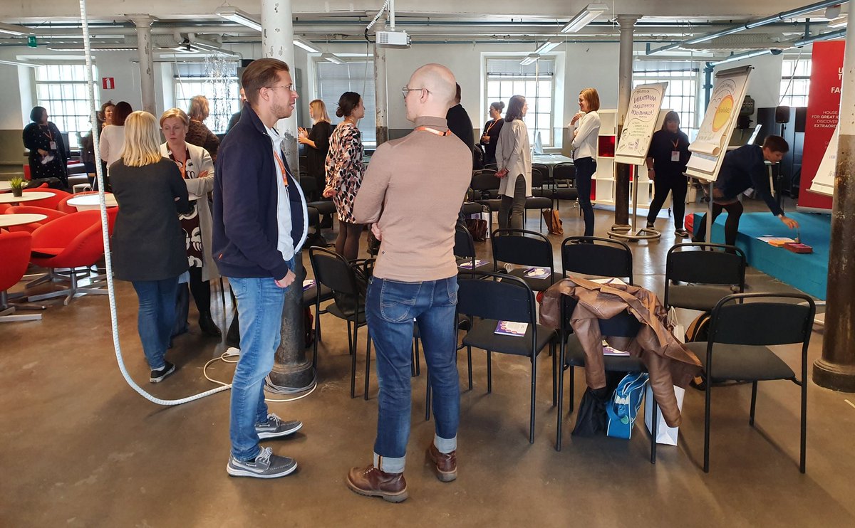 JyriSaraste's tweet photo. M-päivien fasilitoitu työpaja starttasi tutustumisella. #fasilitointi #vuorovaikutus #mpaivatampere #mpaiva #tampere https://t.co/ChxsXhr30j