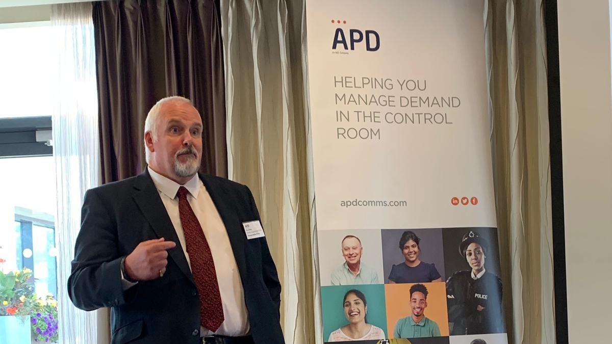 NECSafety's tweet photo. Live from @apdcomms #CRUG19!
A big thanks from us to Paul Feazey of @ThamesVP who's talking to the user group about all things #ESN, #SERIP and effective transition from #Airwave to #ESN.
#ControlRooms #Communications #Software #Technology #Collaboration https://t.co/HVS1MJBsjx