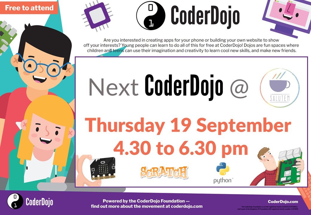 NdenCoderDojo's tweet image. We'll be creating games at tonight's @CoderDojo at @Salutemcoffee. Come along at 4:30 to make some old skool classics. #spaceinvaders #PacMan
Free tickets -> bit.ly/30lkgAi