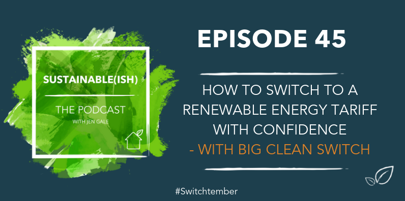 BigCleanSwitch's tweet photo. Listen to the latest podcast from @sustainableish to hear our Founder, @fletchist, answer your questions on switching to clean energy! https://t.co/2ZWtLQIglO #renewableenergy #sustainableliving #ClimateChange #ActNow https://t.co/fgac1FOUfr