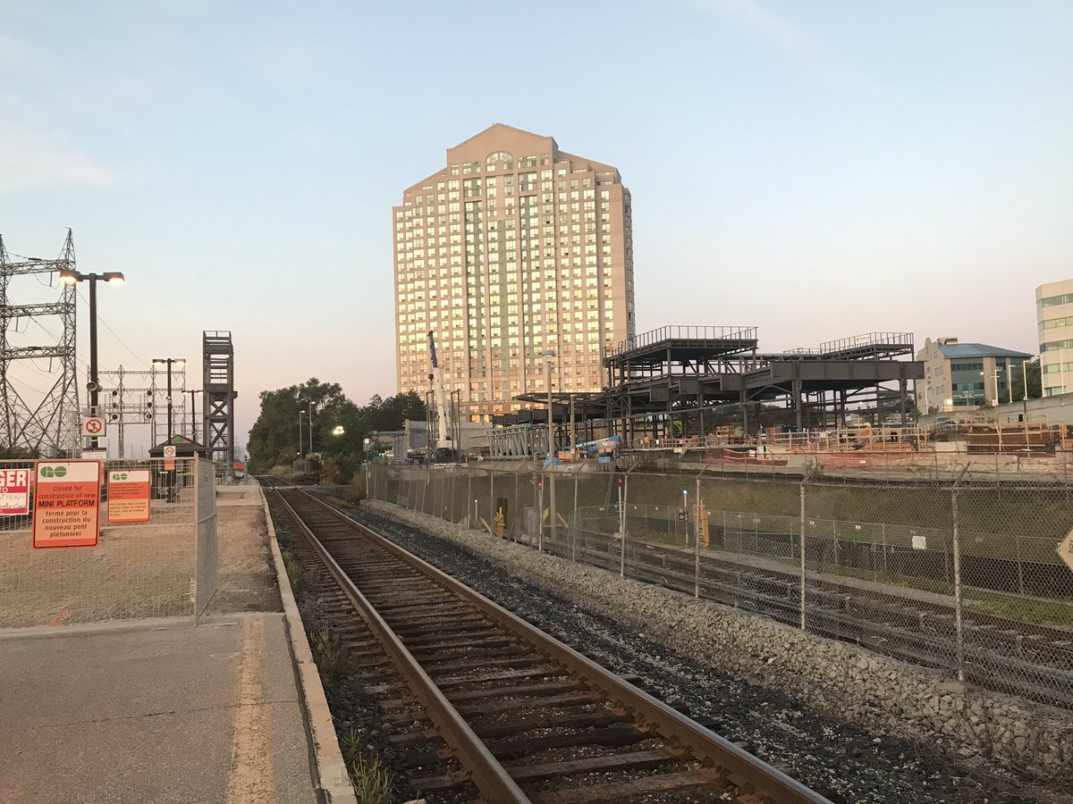 sjgardin's tweet photo. The @Metrolinx Kipling Mobility Hub is progressing. I see the sections for the bridge from the bus terminal to the rail platform being prepared, any idea when the lift will be happening @AMAwithAMA @NBissonauth ? #BuildingTransit https://t.co/XSSUrV3XEJ