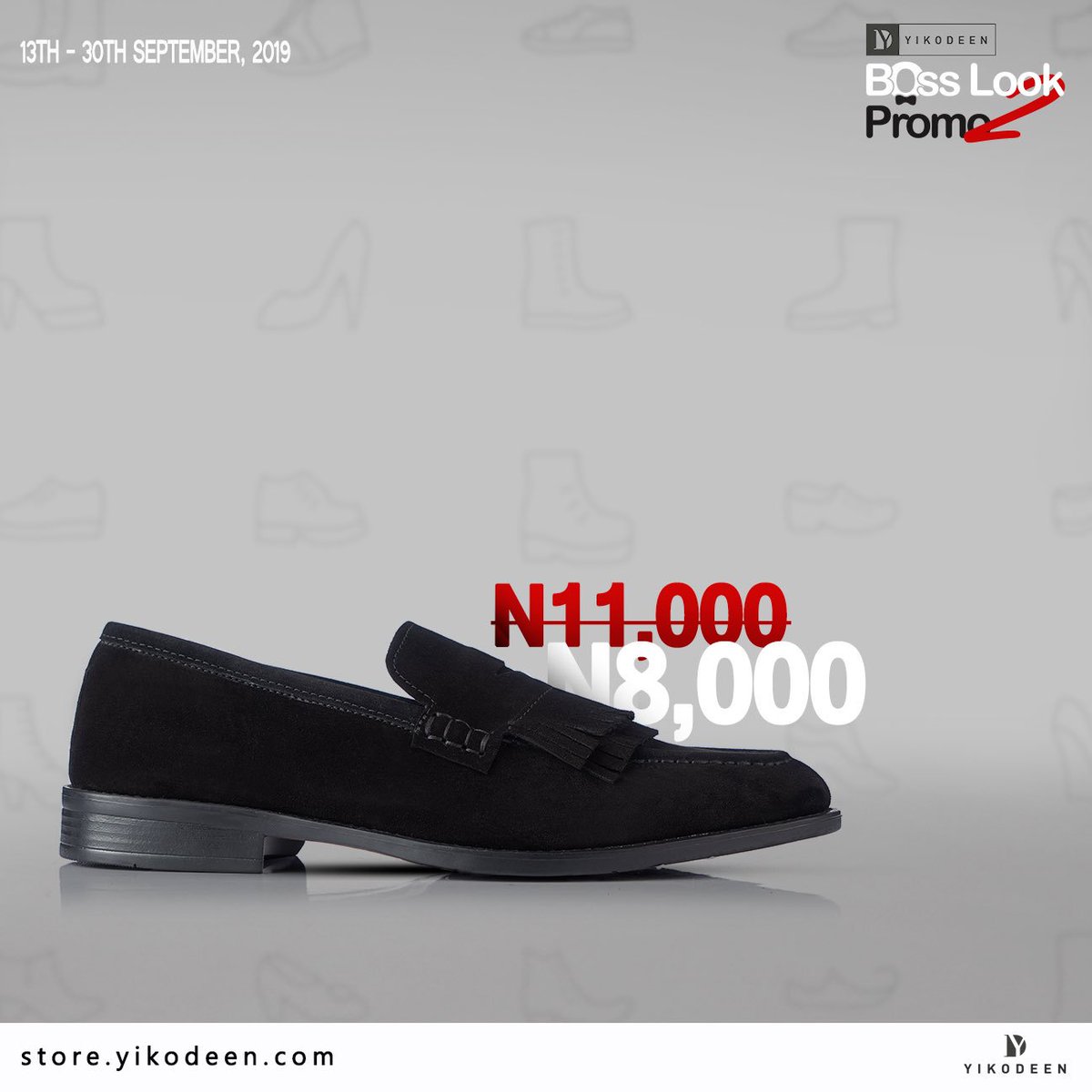 yikodeenfl's tweet photo. The Boss Look Promo is back and this time we are offering better deals for your favorite footwear brand. Shoes as low as 8k for you. Send DM or visit our website to order now. Terms and conditions apply. 
#sales #promotions #bosslook #madeinnigeria #fashion #shoes #menfashion https://t.co/BXYzODQS7Q