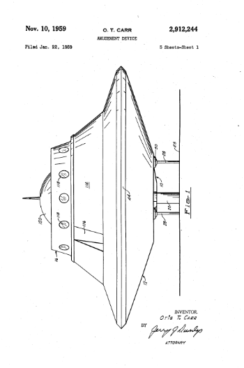 ANYWAYSBack to 1940's AmericaNikola Tesla had talked about wingless craft, but never created any such thingOne of his students, however, Otis T. Car did file a patent for a saucer in 1959 that matches the common description, unfortunately not much came of this invention