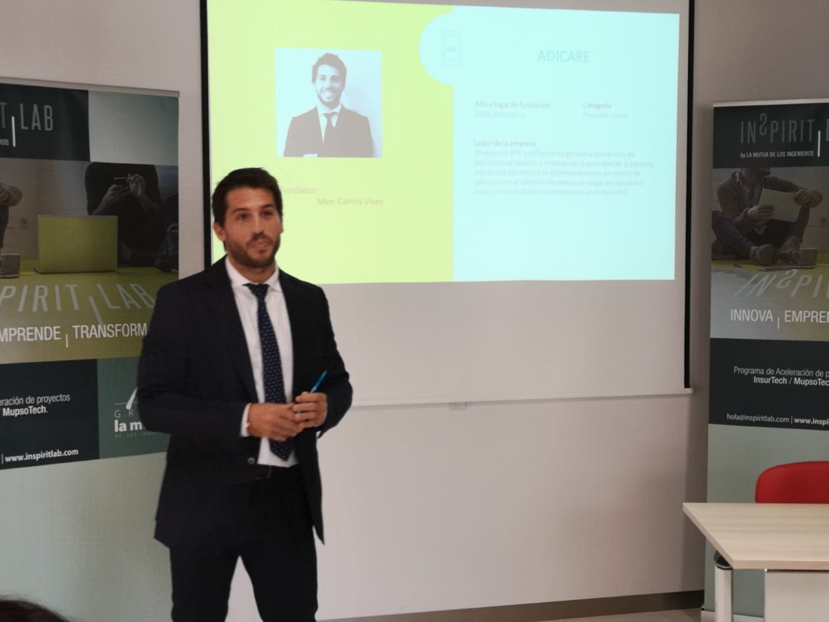 MutuaEnginyers's tweet photo. #Adicare comparteix la seva idea de projecte amb els assistents a la presentació del programa d'acceleració d'#startups #InspiritLab.
---
Adicare comparte su idea de proyecto con los asistentes a la presentación del programa de aceleración de start-ups InspiritLab. https://t.co/XSJWhYS2EO