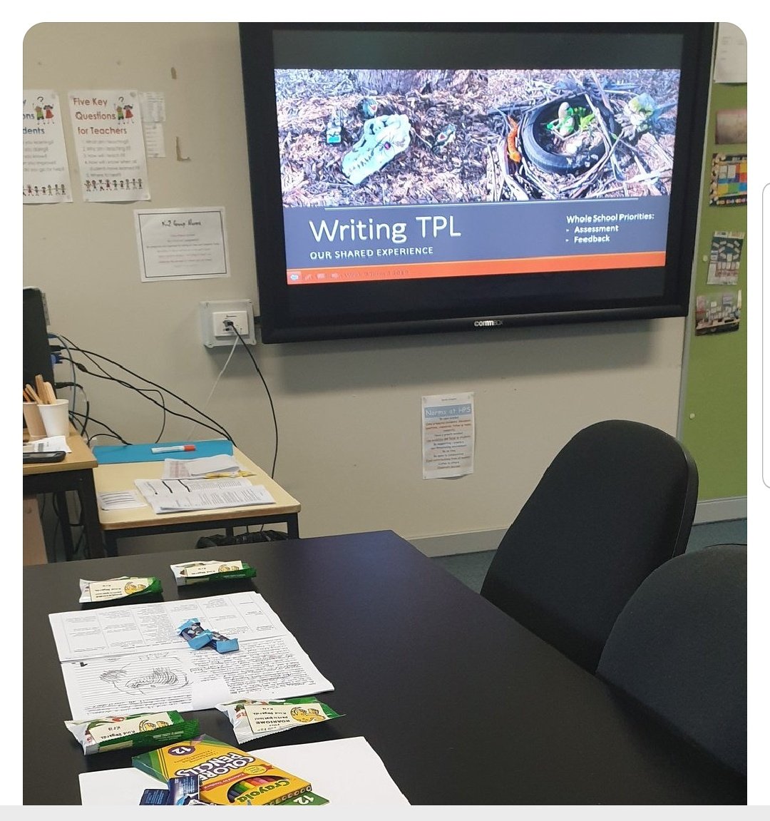 MelCamilleri8's tweet photo. What an inspiring PL on writing for us to reflect on what we are doing well, consistency across the school and our where to next in rubrics and feedback. The feedback must be useful & students need to self regulate to use it. #writingpl #enthusiasm @82Krisw thanks for a great PL https://t.co/RyIRCqrylz