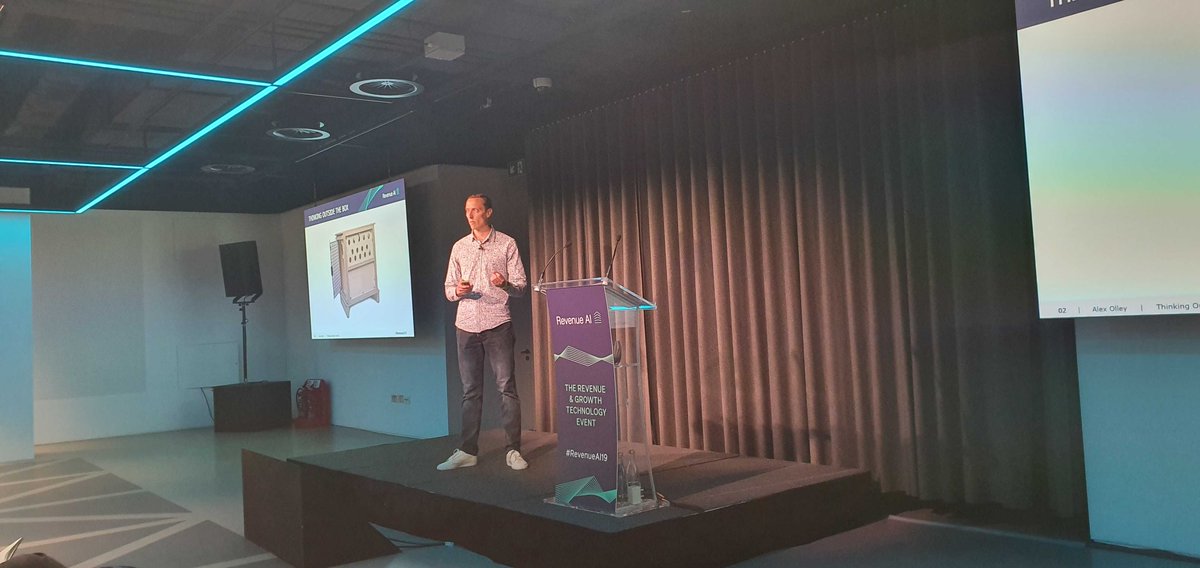 Cognism's tweet photo. Alex Olley, Co-Founder at #Reachdesk has taken the stage to demonstrate how by thinking outside the box, you can really begin to nurture your pipeline, increase conversions and drive revenue growth.
Follow our live blog for more ideas!
https://t.co/iPULnUQ735
#revenueAI19 https://t.co/on1Q9nOrRf