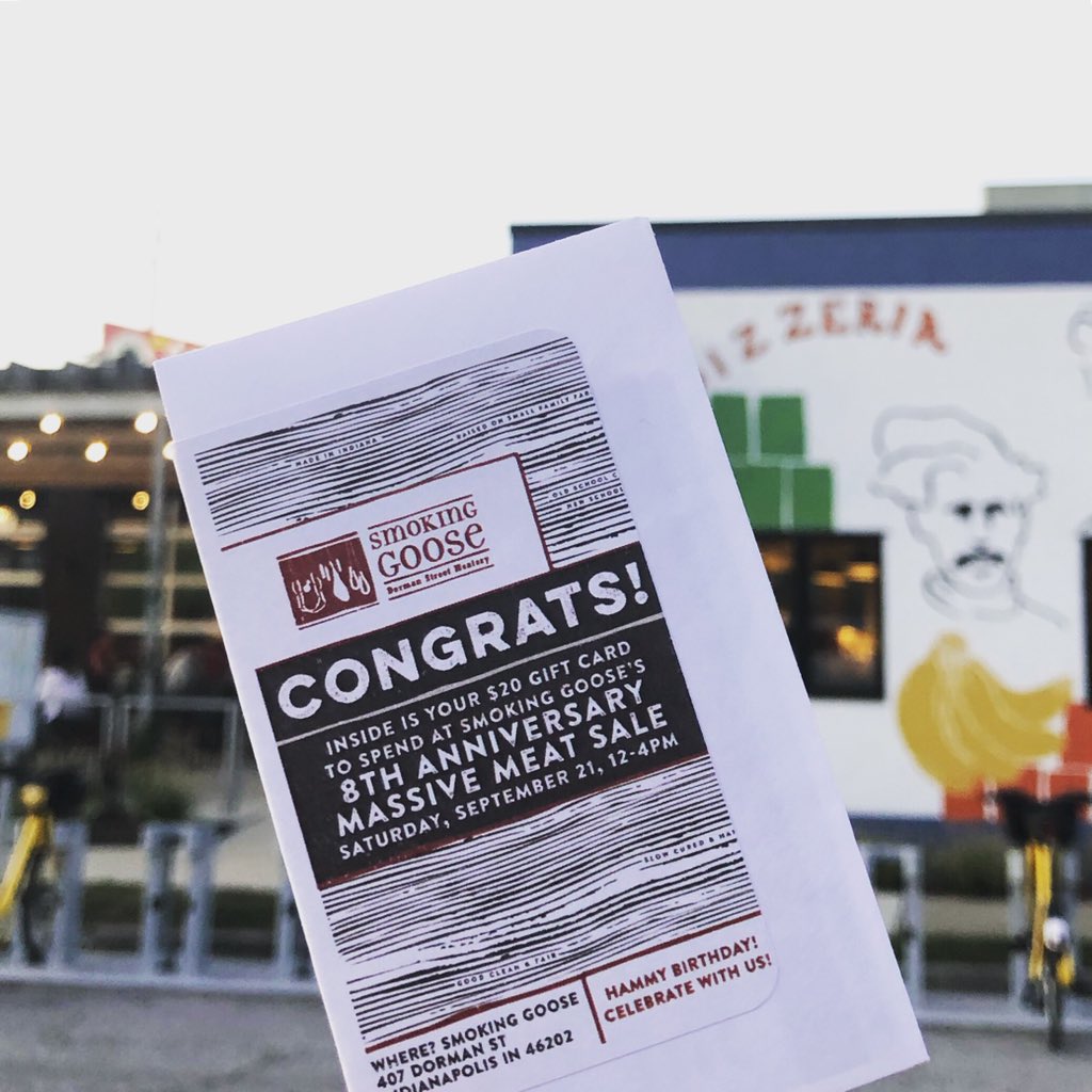 dough no wait! get to <a href="/KingDoughPizza/">King Dough Pizza</a> #Indy today where they’re giving away a $20 gift card to our 8th Anniversary #MassiveMeatSale — wholesale pricing + new limited releases this Saturday 9/21, 12-4pm at 407 Dorman St facebook.com/events/2365293…