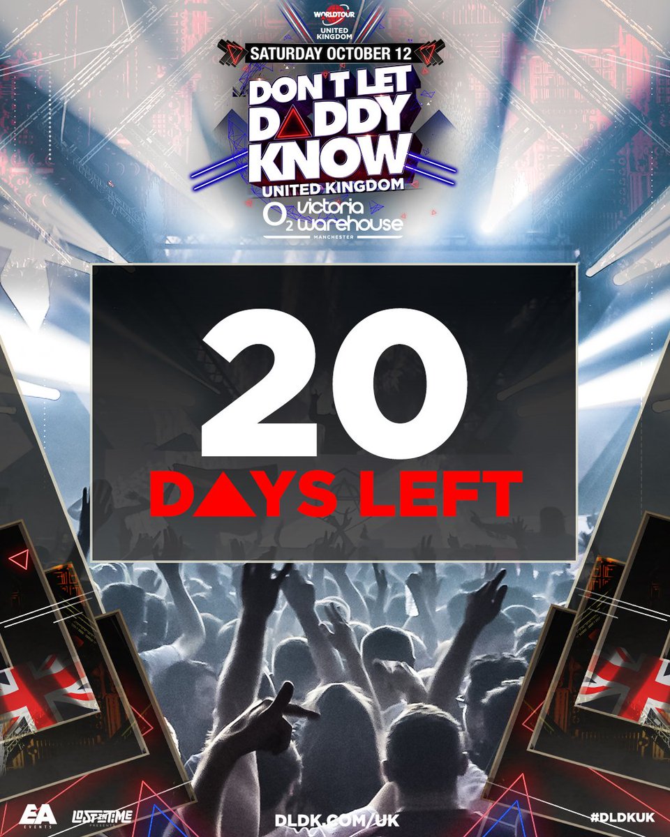 ***2 0 D AY S*** 

Can you believe it’s just 20 days to go until #DLDK touches down in Manchester! 

Hit like it you’ve already got your tickets! Tag a mate who has yet to buy theirs, as they won’t be around for long! 

#DLDKUK bit.ly/DLDKUK19