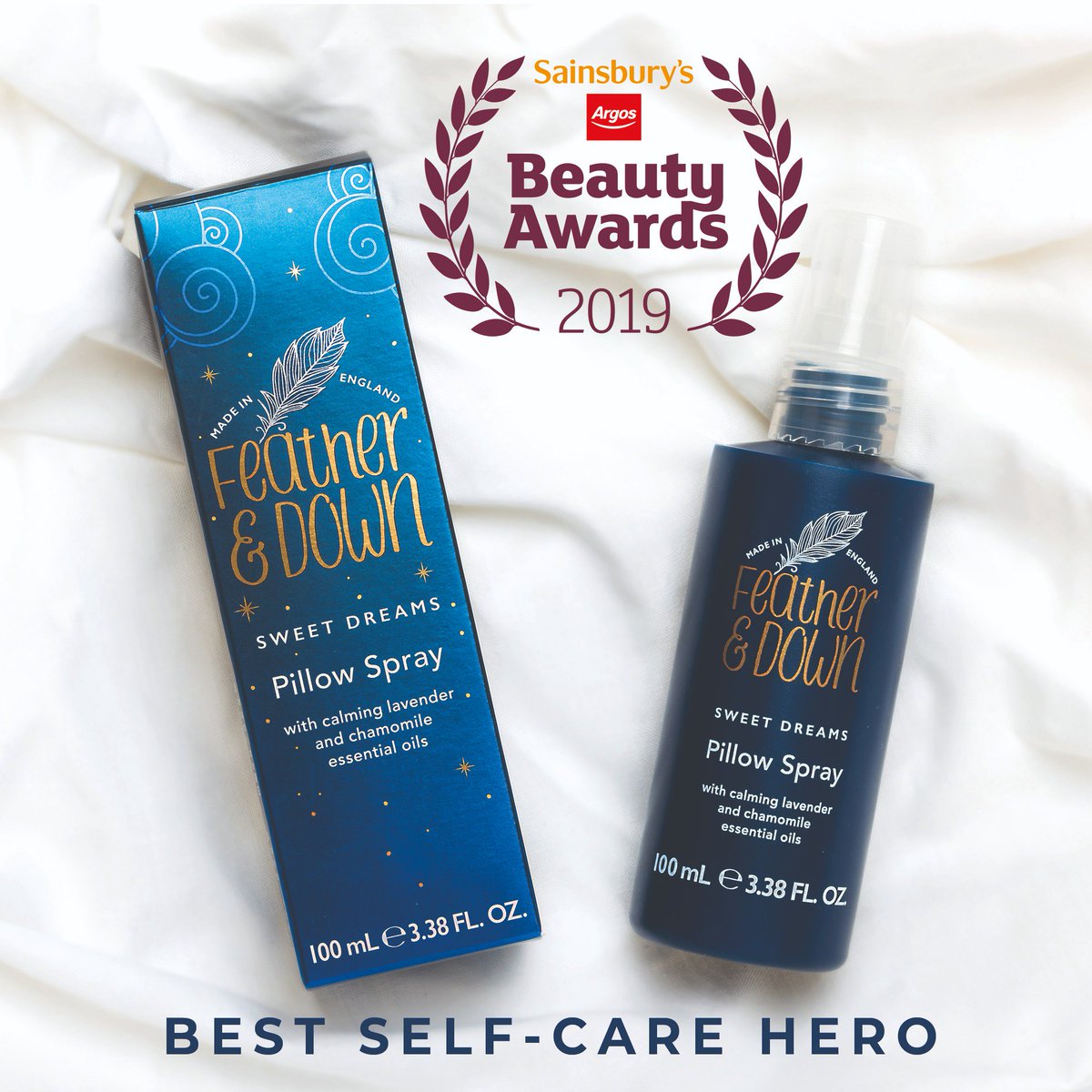 The Sainsbury’s Argos Beauty Awards are here and we need your help in voting for our Pillow Spray! Head over to vote - sainsburys.co.uk/beautyawards 

T&amp;C's: This vote is open to anyone aged 16 years or over, is free to enter and no purchase is necessary. Voting closes 29.10.19