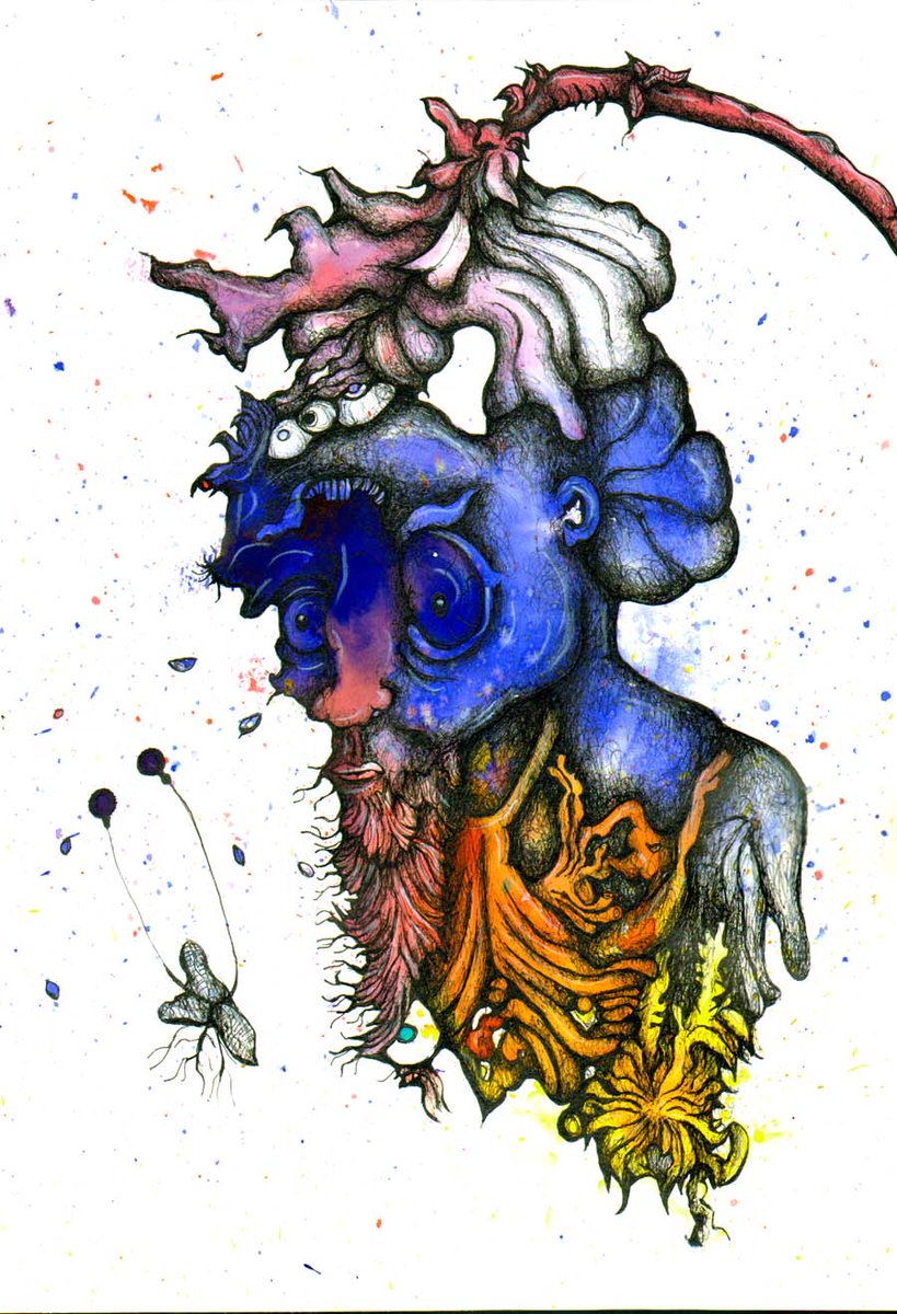 SoniaHivert's tweet photo. L’homme-fleur / the flower-man #hasarddesencres #randominks #inks #ink #encres #encre #draw #drawing #dessin #figurativedrawing #figurativeart #outsiderart #artsingulier #drawingoftheday #art #artwork #flower #fleur #hommefleur #flowerman #soniahivert https://t.co/HW8etlktDQ