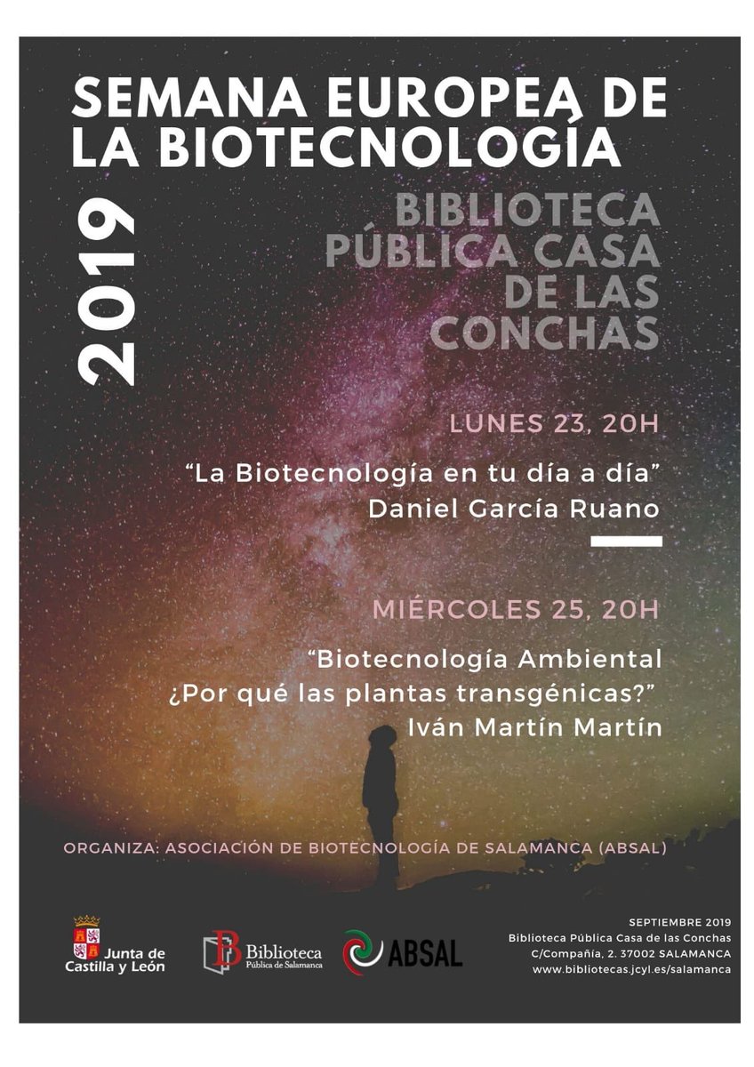 ABSalBiotec's tweet image. ¡Y seguimos para bingo!🎉😁

Nuestros compañeros de la Junta Directiva, Daniel García Ruano 💚(más conocido como @SoyBiotec ) e Iván Martín Martín 💚darán unas charlas en la Biblioteca Pública Casa de las Conchas.

¡Qué ganas de ver lo bien que lo hacéis!🙌🏻🥰
#BiotechWeekSAL