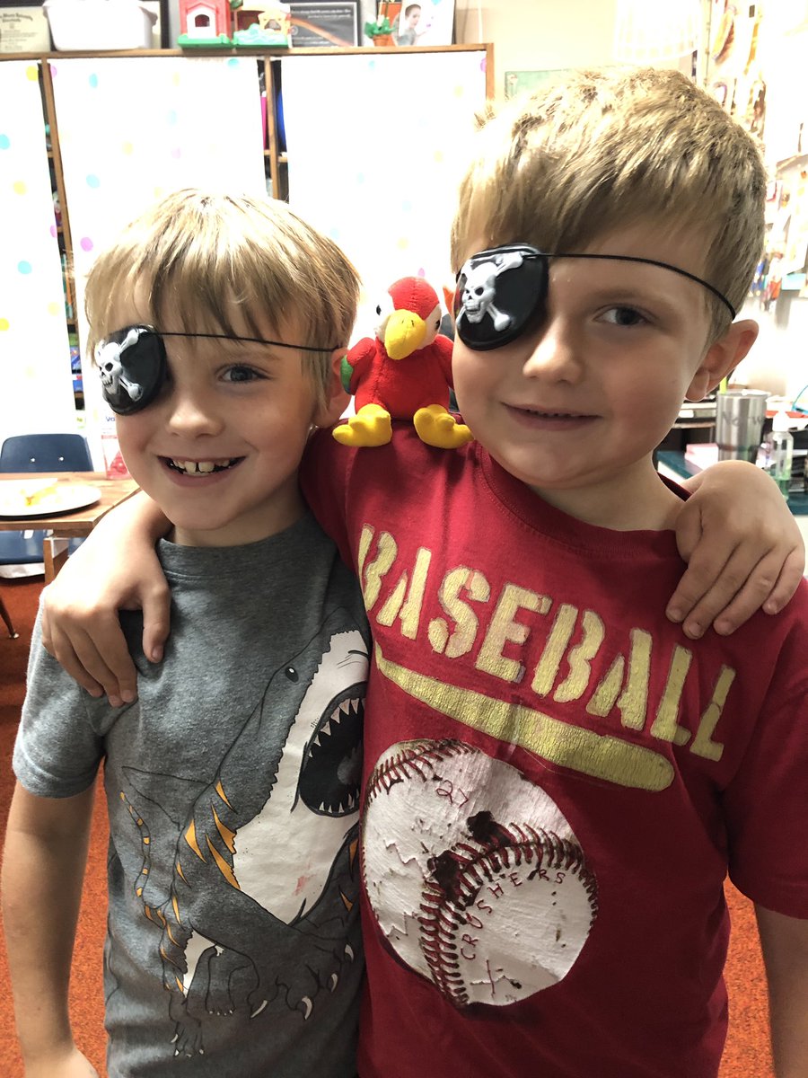 AthmerCourtney's tweet photo. The first half of my day had me and my kids walking the plank, digging for treasure, and sailing the seas. Excited to see what adventures come the rest of the day. #wesclinwarriors #nbe #TalkLikeAPirateDay #shivermetimbers https://t.co/kt714AaSzD