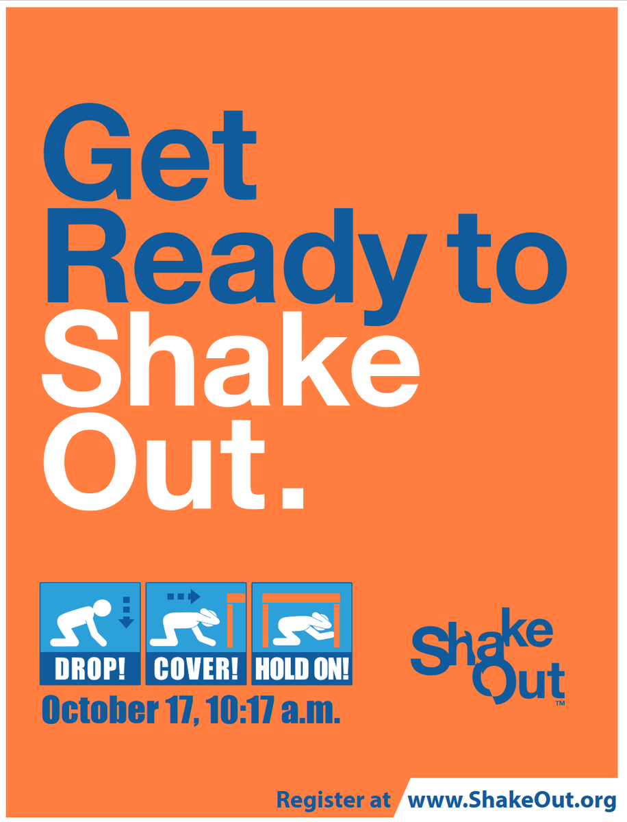 Cal_OES's tweet photo. .@ShakeOut is less than a month away. Join @Cal_OES
and partnering agencies on Oct. 17 to practice earthquake safety drills. Register now https://t.co/M9k7Ybv4t1 https://t.co/FudZie8Cnh