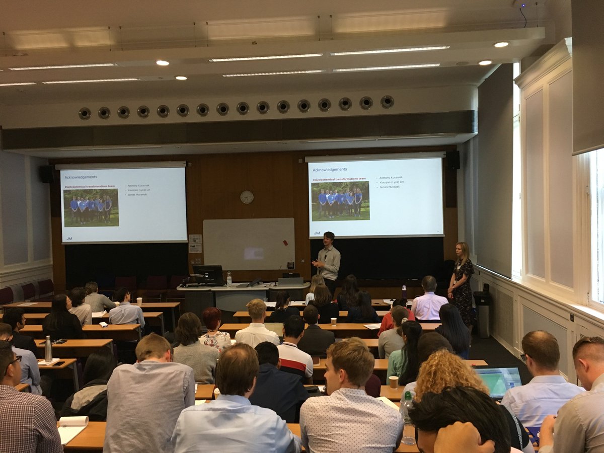 selectrochem's tweet photo. Final keynote talk from Chris Zalitis #Selectrochem2019 @Johnson_Matthey showing his "humming bird" result https://t.co/T0VeeR0qJz