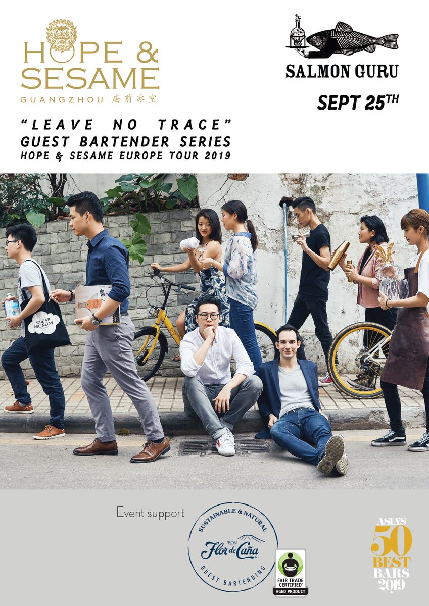 DiegoCabreraBar's tweet photo. ¡El próximo miércoles 25 de septiembre Guest Bartending en #SalmonGuru! Desde (Guangzhou, China) nos visitará el equipo de #HopeAndSesame, uno de los 50 Asia's @50BestBars 😃👏👏🔝

No os lo perdáis, que sin duda promete, gracias a @flordecana 👌 https://t.co/SpHbwFLLzE
