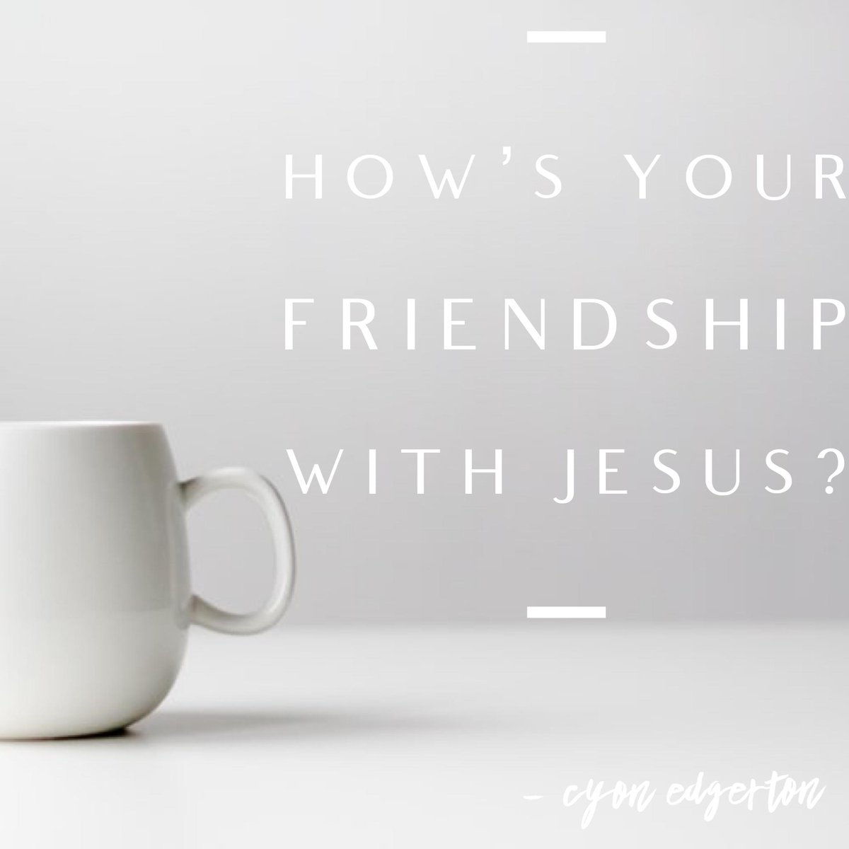 CyonEdgerton's tweet photo. Developing a friendship with Jesus has been the defining quality of my leadership journey. There's nothing like serving the Kingdom and leading as a friend of Jesus. It's a friendship worth developing! #leadlikeJesus #friendofJesus #leadership #investinyourleadership https://t.co/YYfwNurtwH