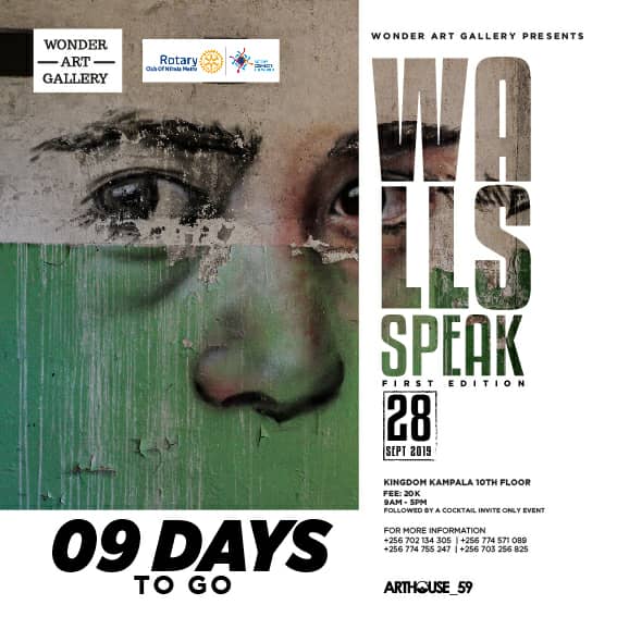 For all you art lovers come and witness #Walls_Speak Uganda's first ever art exhibition show on the 28th of September at Kingdom Kampala.