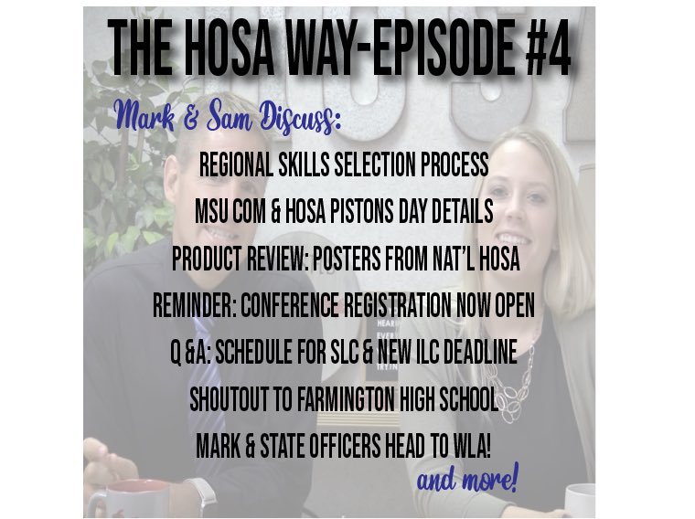 It’s Thursday! That means another episode of The HOSA Way with Mark &amp; Sam has been released, along with another issue of The HOSA Synapse. Check them out, it will answer a lot of your questions! ❤️ m.youtube.com/watch?v=RjXGgP…
💙 us5.campaign-archive.com/?u=e11d7190937…