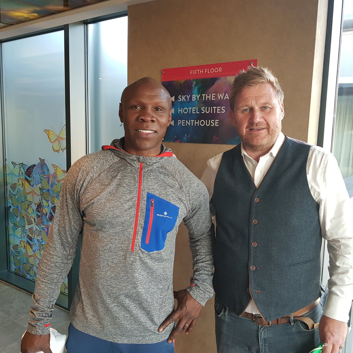 Off to the gym with my mate @ChrisEubank top chap....always loved his honesty! #LoveNG #IuseTerra #LoveChrisEubank
