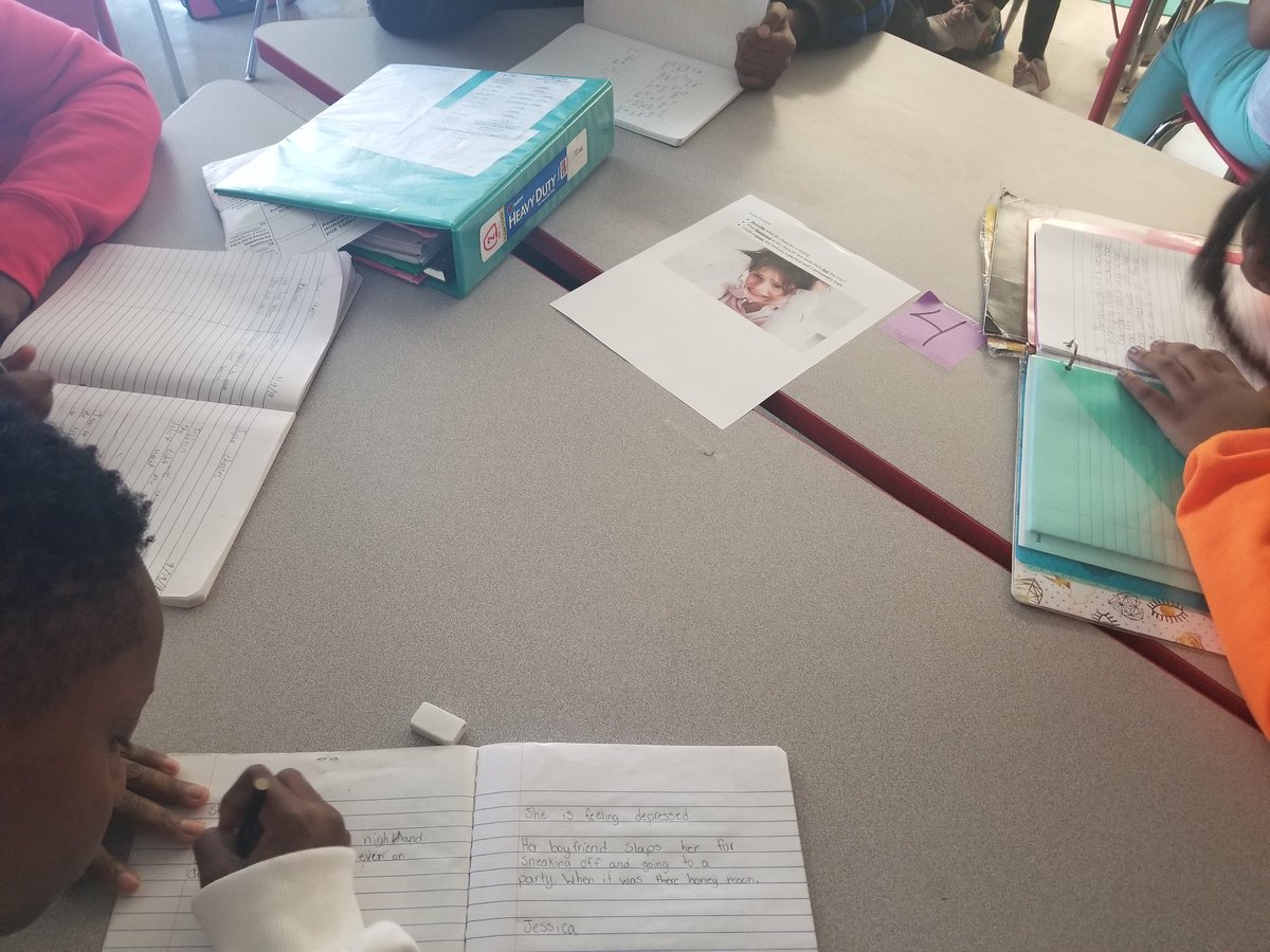 MsKAWilson23's tweet photo. Ms. Dekie rocking her observation by having students create believable character scenes! #physicalpersonalitytraits #realisticwriting #writinglikefiends https://t.co/70o6G8dkBt